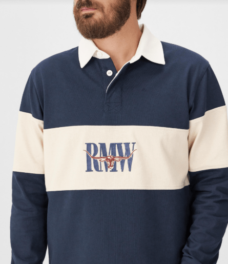 RM Williams Mens Jumpers, Jackets & Vests RM Williams Rugby Jumper Mens Heritage