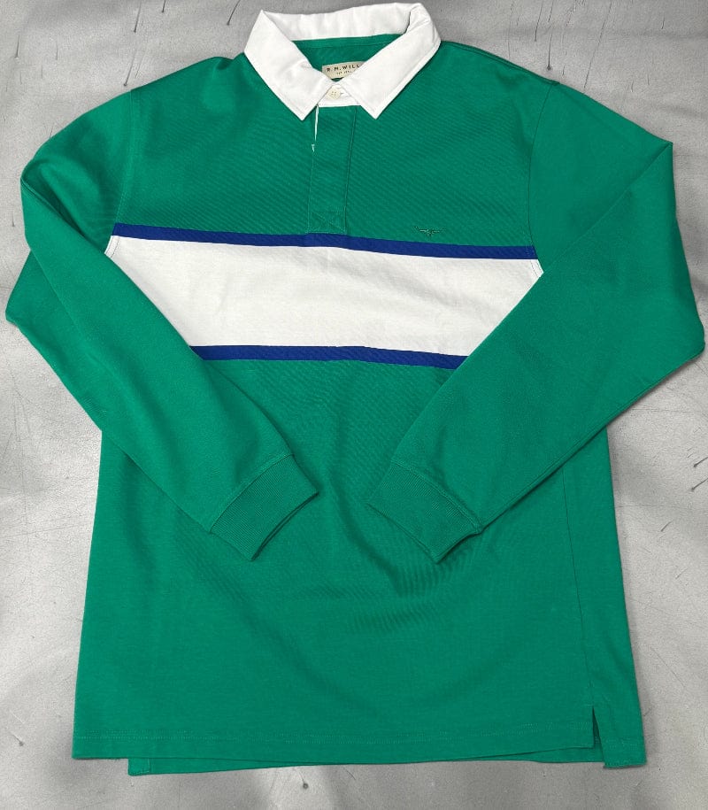 RM Williams Mens Jumpers, Jackets & Vests S / Green/White RM Williams Rugby Mens Tweedale