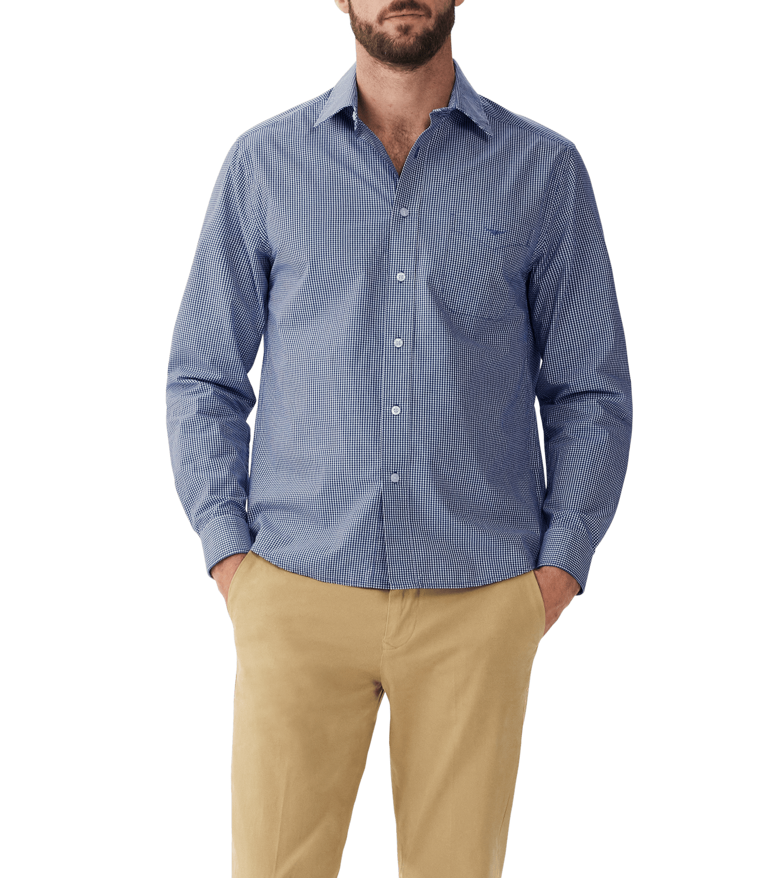 RM Williams Mens Shirts 2XL / Navy/White RM Williams Shirt Mens Classic