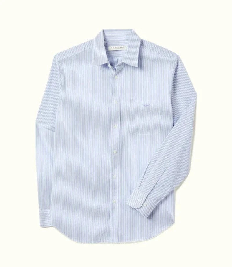 RM Williams Mens Shirts M / Blue/White RM Williams Shirt Mens Regular Poplin Stripe