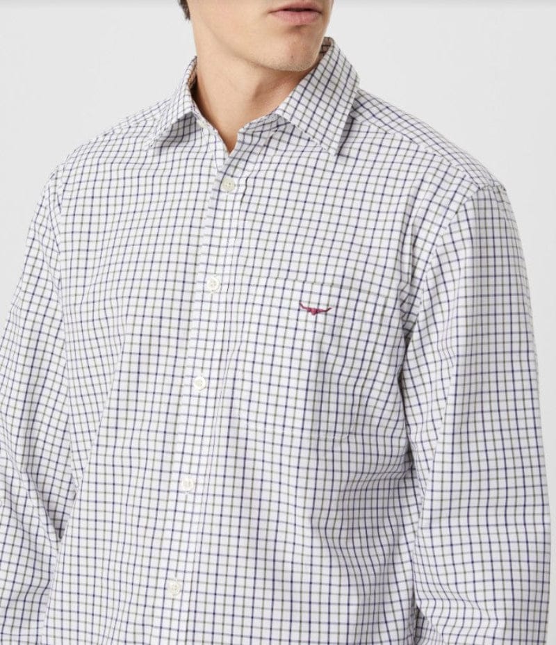 RM Williams Mens Shirts RM Williams Shirt Mens Newland Poplin Check
