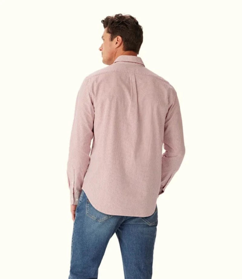 RM Williams Mens Shirts RM Williams Shirt Mens Regular Poplin Stripe