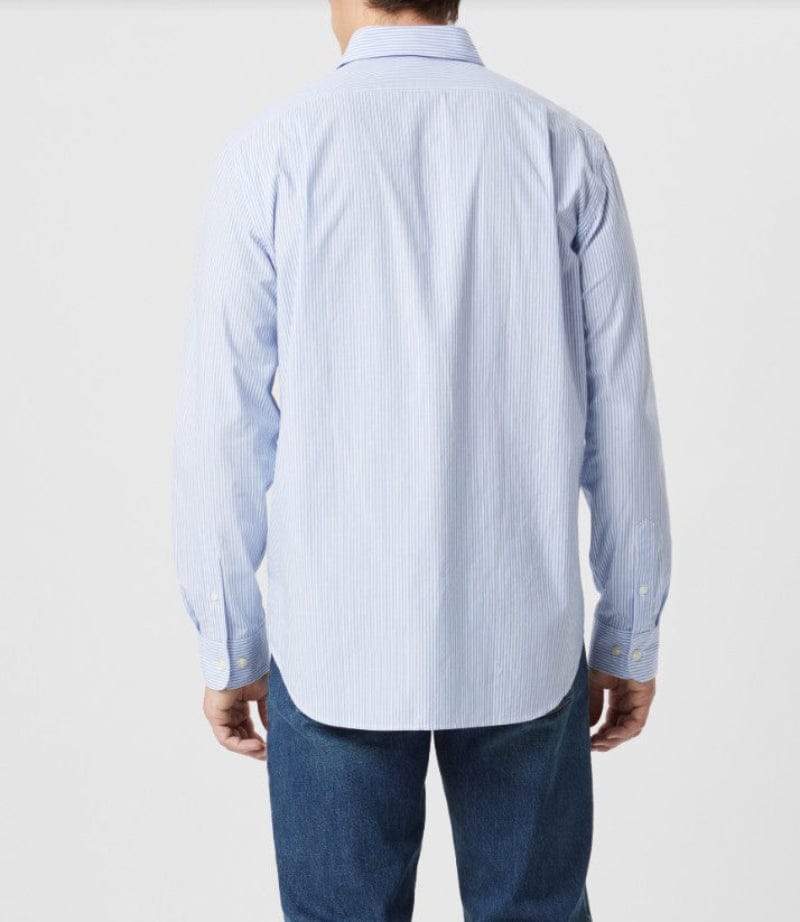 RM Williams Mens Shirts RM Williams Shirt Mens Sommers Poplin Stripe
