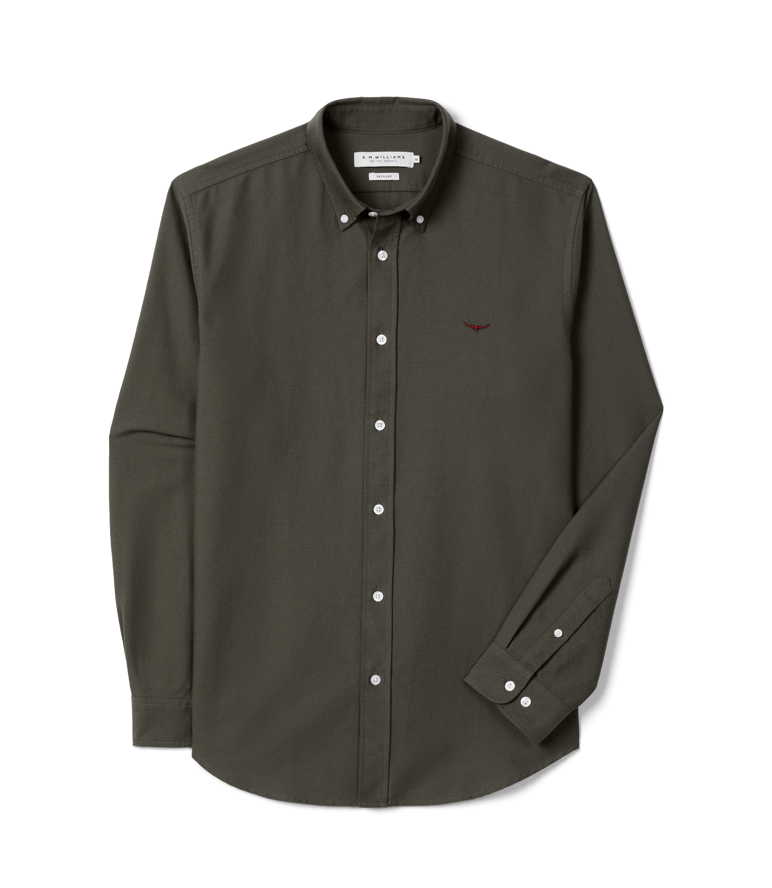 RM Williams Mens Shirts S / Fatigue RM Williams Shirt Mens Clapton Oxford