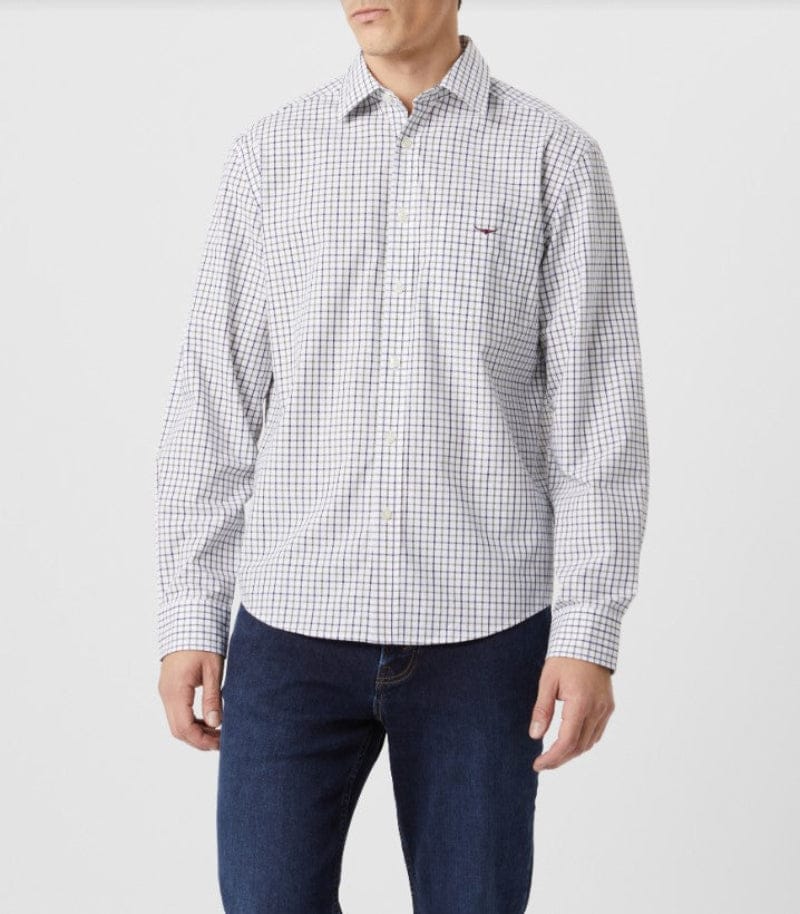 RM Williams Mens Shirts S / Moss RM Williams Shirt Mens Newland Poplin Check