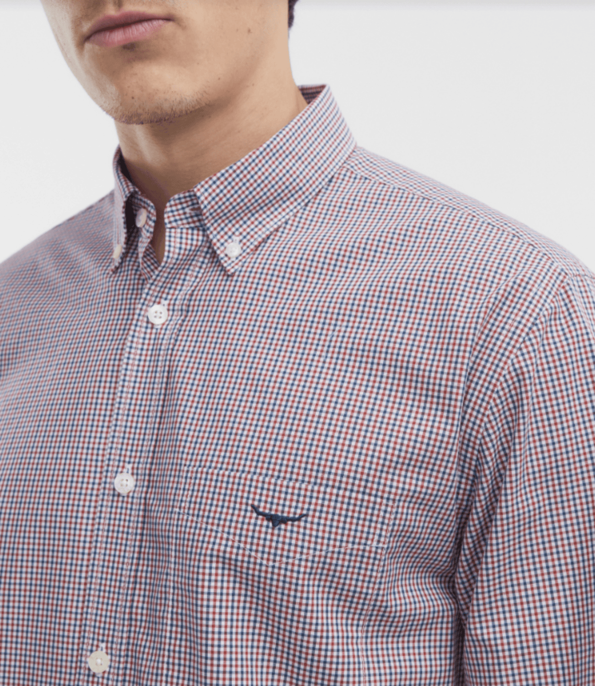 RM Williams Mens Shirts S / Red Check RM Williams Shirt Mens Whyalla Poplin