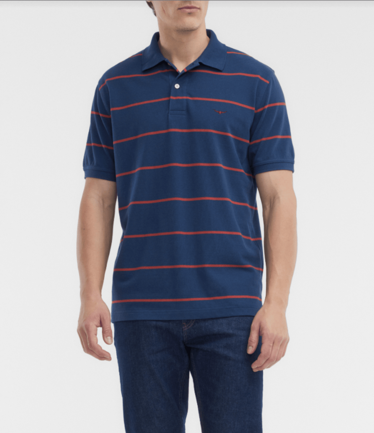RM Williams Mens Shirts S / Vintage Blue RM Williams Polo Mens Ashfield Stripe