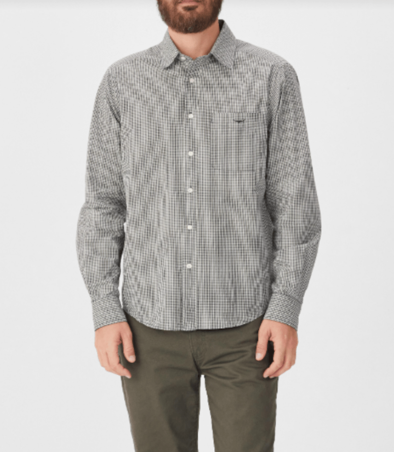 RM Williams Mens Shirts S / White/Navy/Green RM Williams Shirt Mens Quinn Classic Poplin