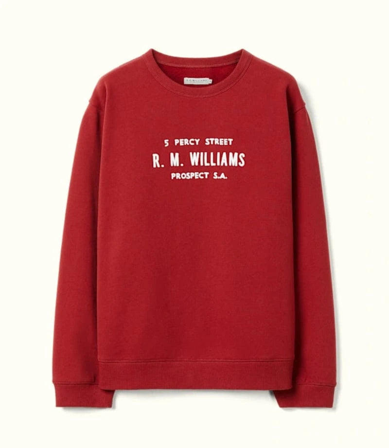 RM Williams Womens Jumpers, Jackets & Vests XS / Red RM Williams Sweatshirt Womens Heritage Brushed