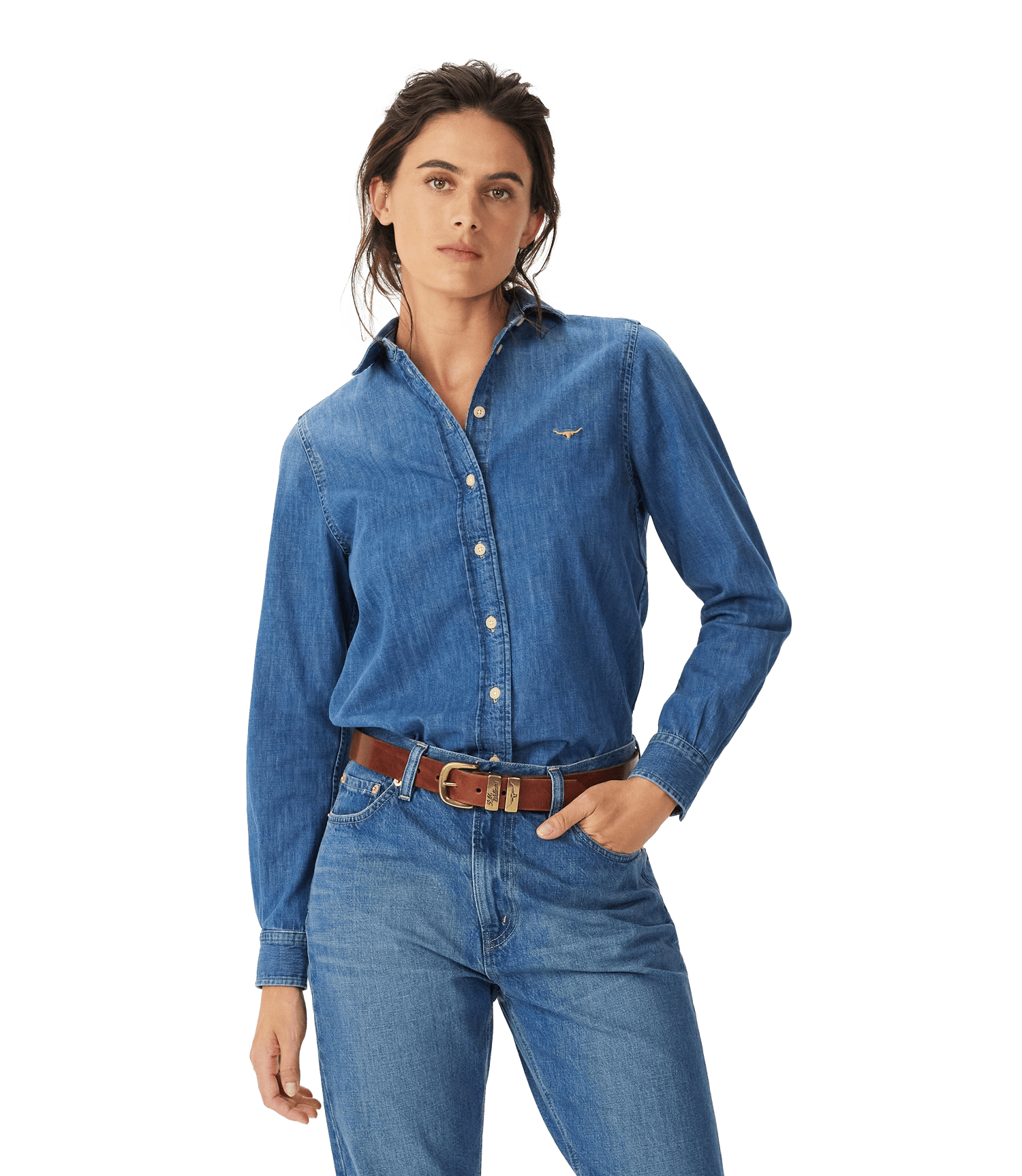 RM Williams Womens Shirts 10 / Denim RM Williams Shirt Womens Olney
