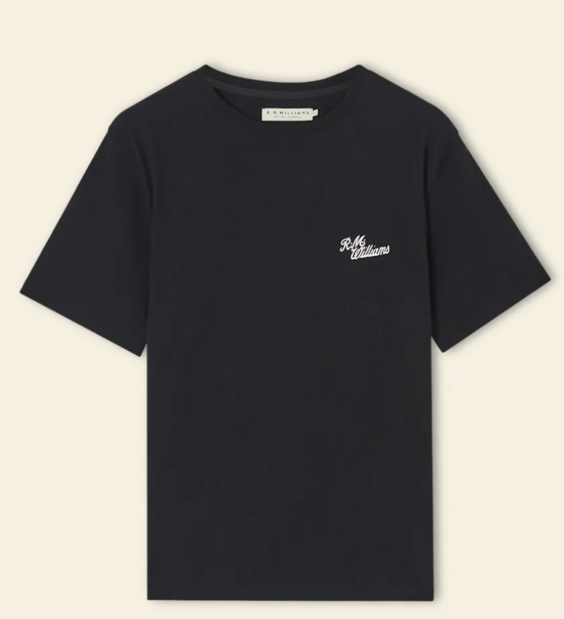 RMWilliams Mens Shirts M / Black RM Williams Byron Script T-Shirt Black