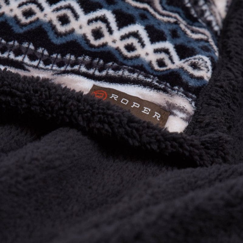 Roper Gifts - Homewares Black Roper Throw Blanket Aztec