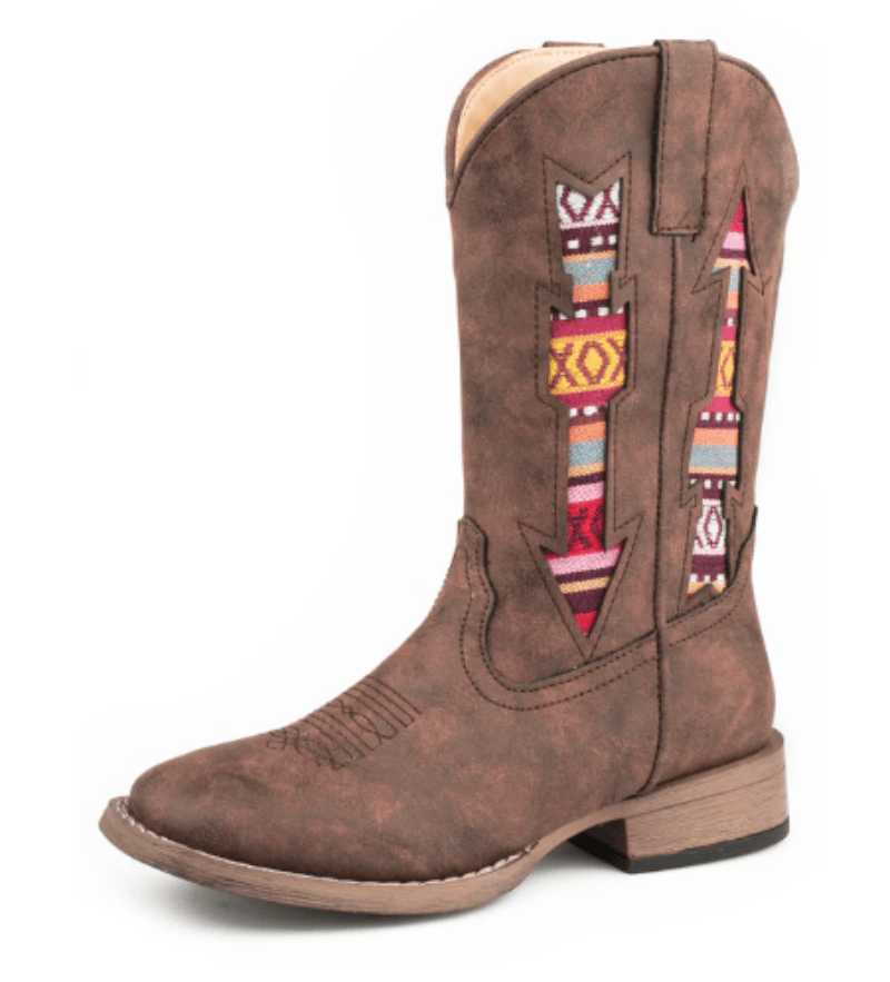 Roper Kids Boots & Shoes Brown / CH 9 Roper Boots Kids Double Arrows