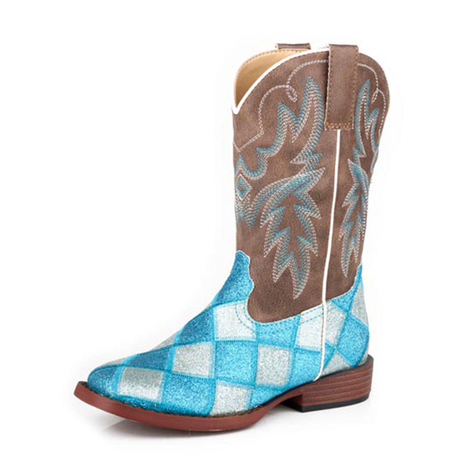 Roper Kids Boots - Shoes CH 9 / Blue/Brown Roper Boots Kids Glitter Blocks