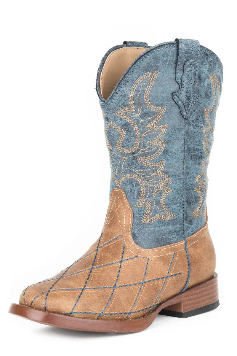 Roper Kids Boots - Shoes CH 9 / Navy Roper Boots Kids Crosscut Square Toe