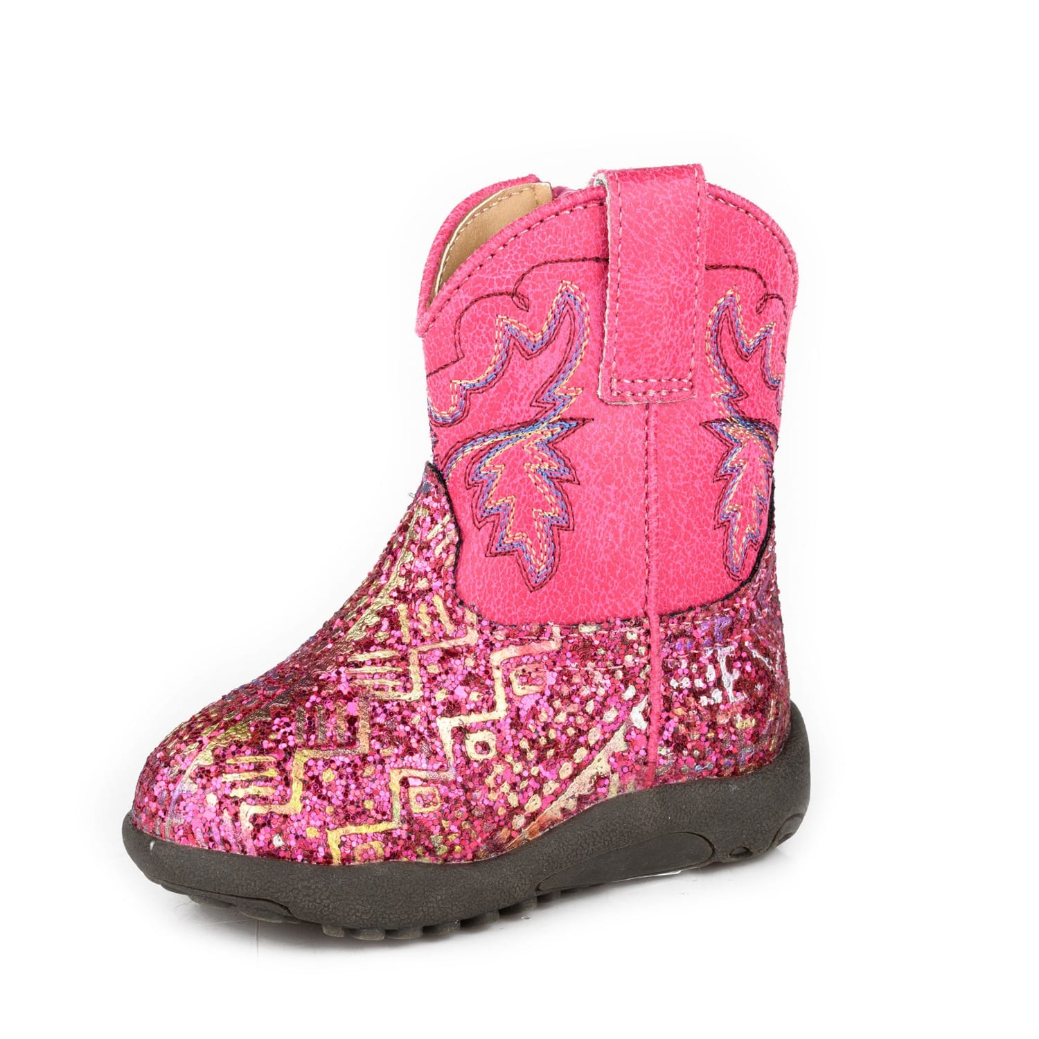 Roper Kids Boots - Shoes INF 1 / Fuschia Glitter/Fuschia Roper Boots Infant Glitter Aztec II