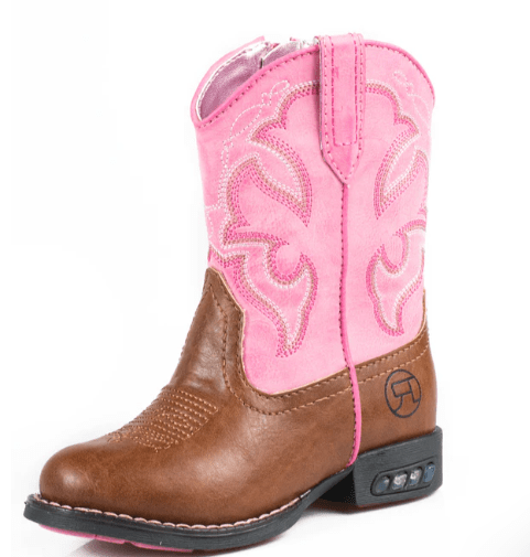 Roper Kids Boots & Shoes TOD 5 / Tan/Pink Roper Boots Toddlers Lightning