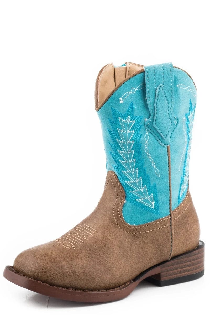 Roper Kids Boots & Shoes TOD 7 / Tan/Turquoise Roper Boots Toddlers Billy (09-017-1900-2924)