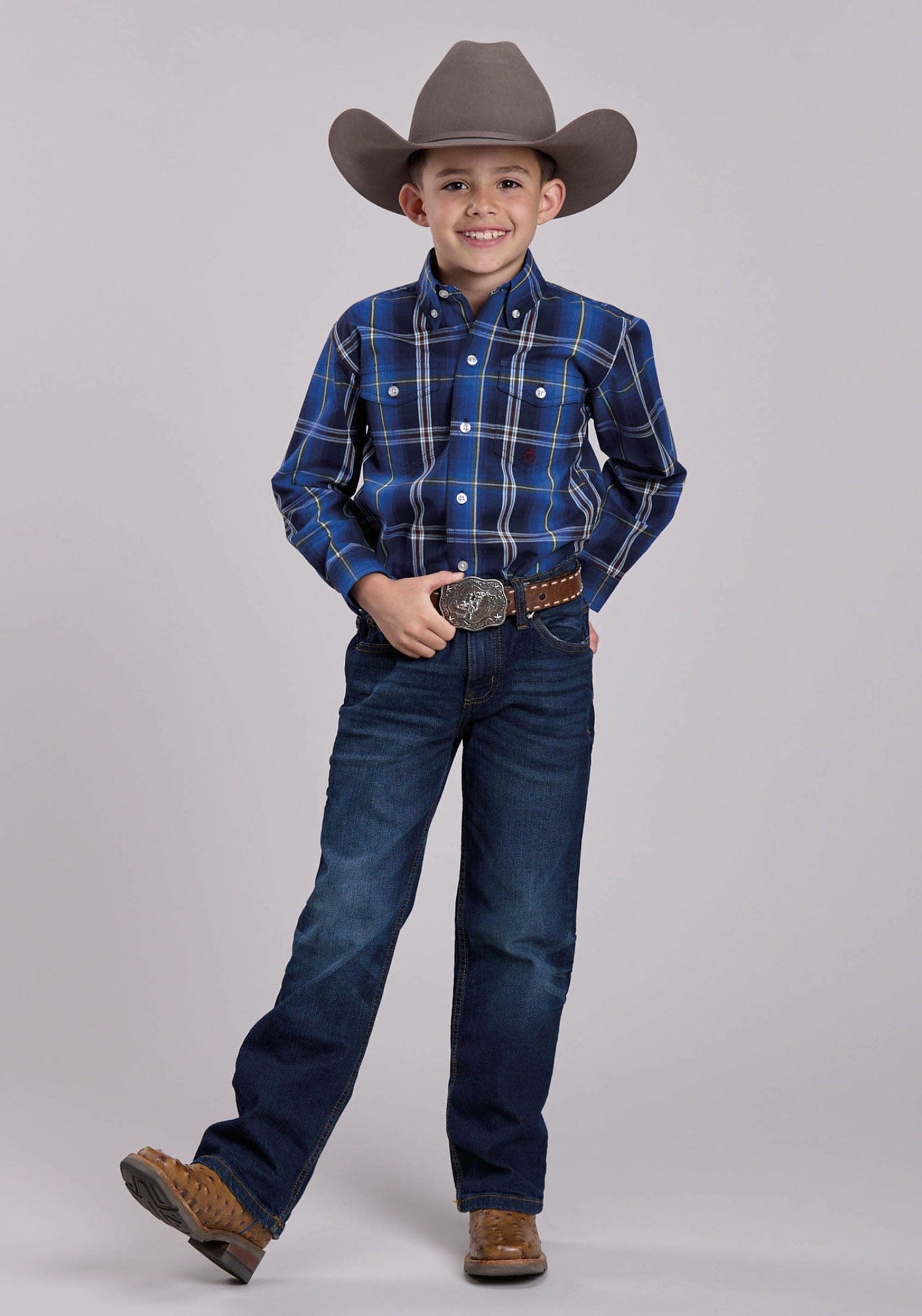 Roper Kids Shirts Roper Shirt Boys Amarillo Collection Plaid