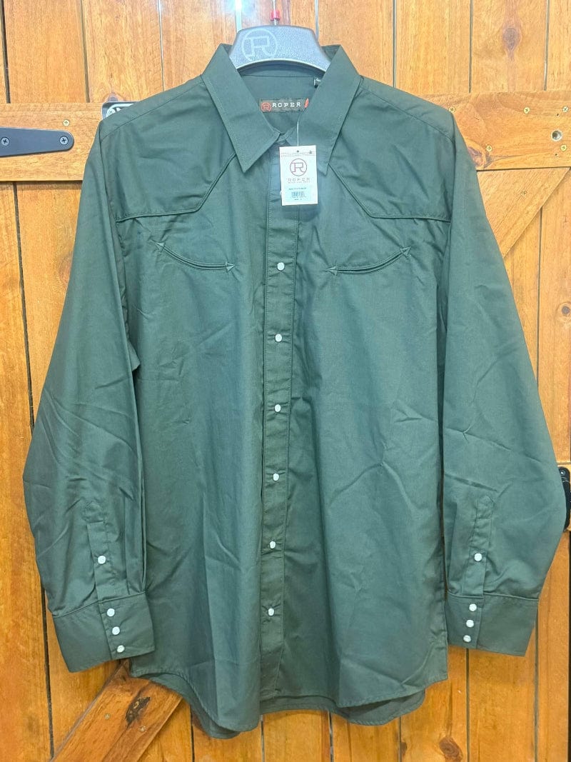 Roper Mens Shirts M / Green Roper Shirt Mens Karman Special Collection