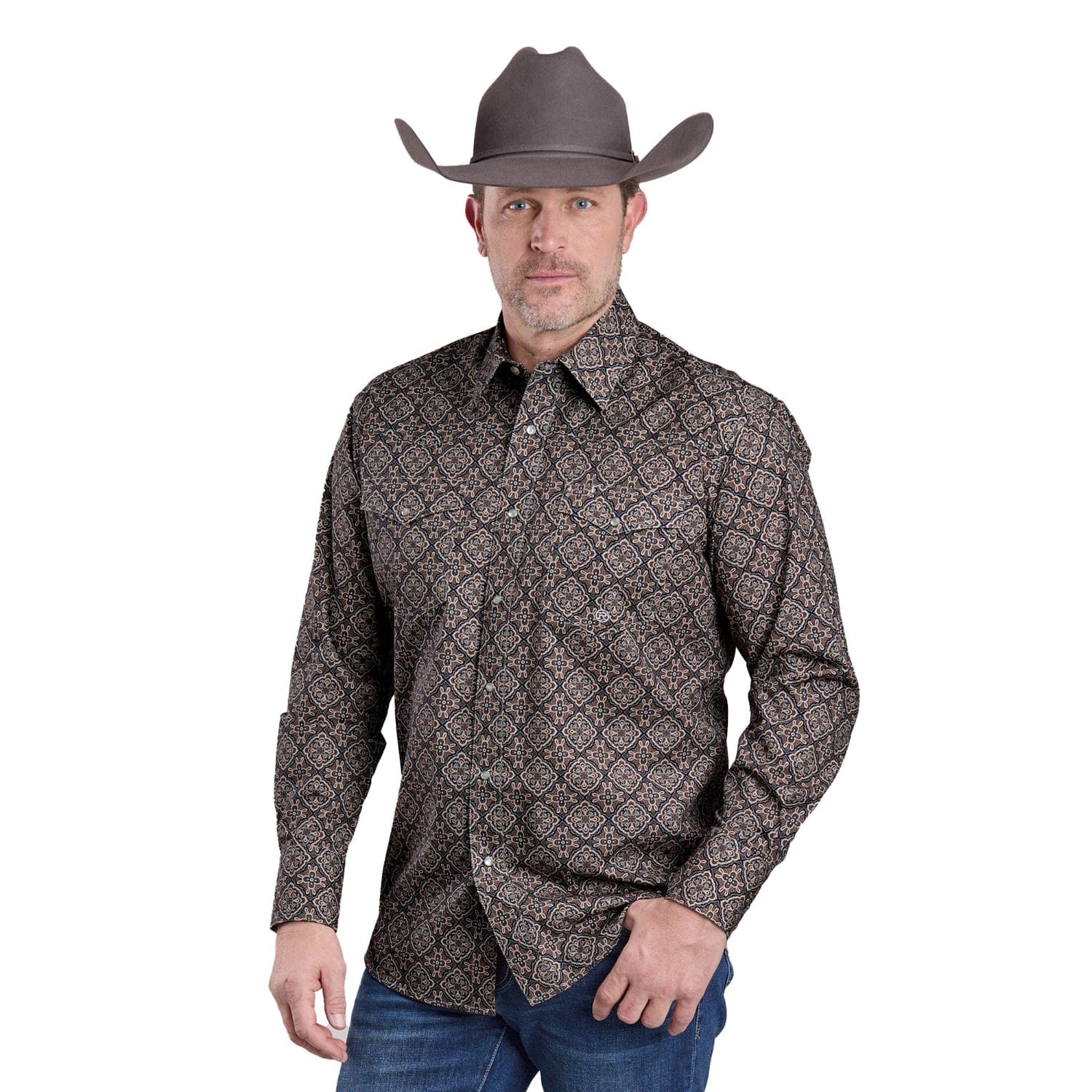 Roper Mens Shirts S / Brown Roper Shirt Mens Amarillo Collection