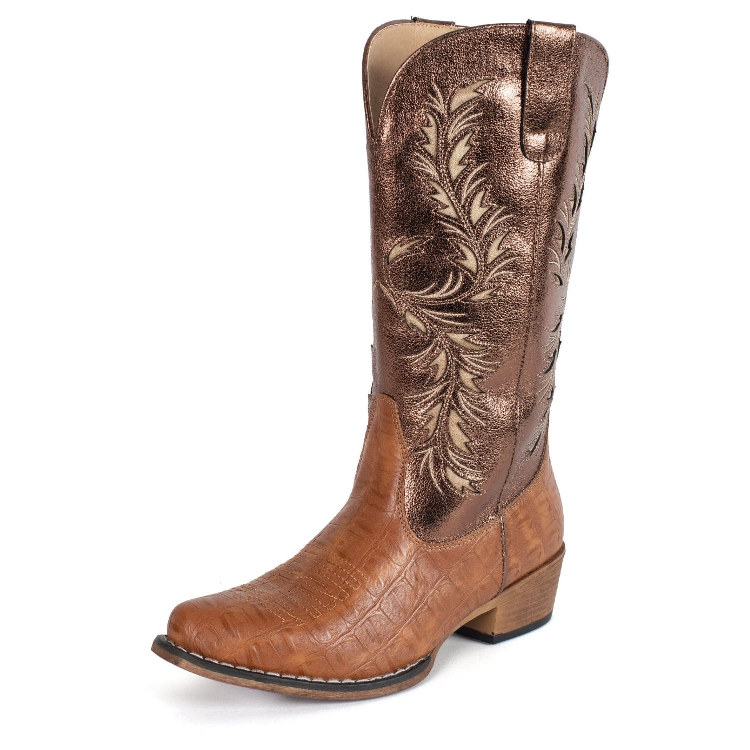 Roper Womens Boots - Shoes WMN 7 / Tan Caiman/Metallic Gold Roper Boots Womens Fern