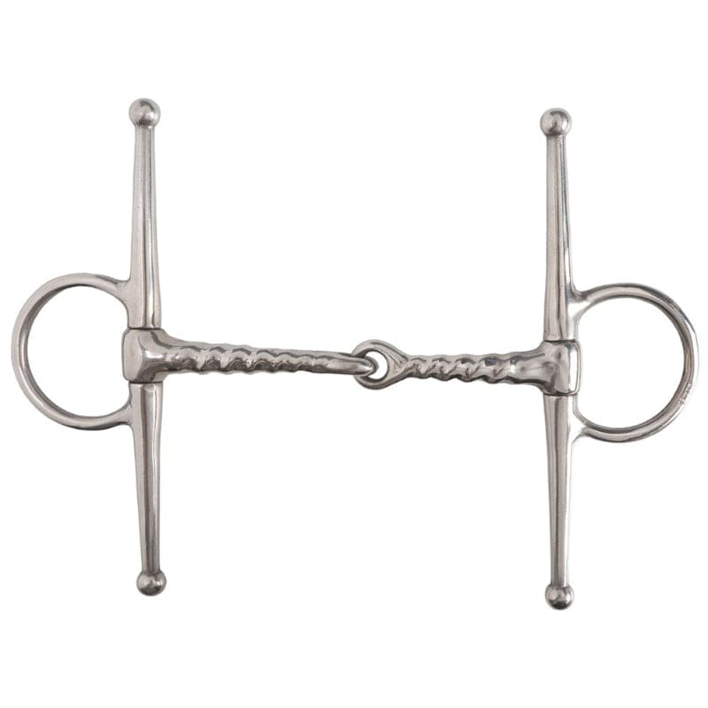 Saddlery Trading Company Bits Cob/12.5cm Corkscrew Mouth Eggbutt with Full Cheek Bit