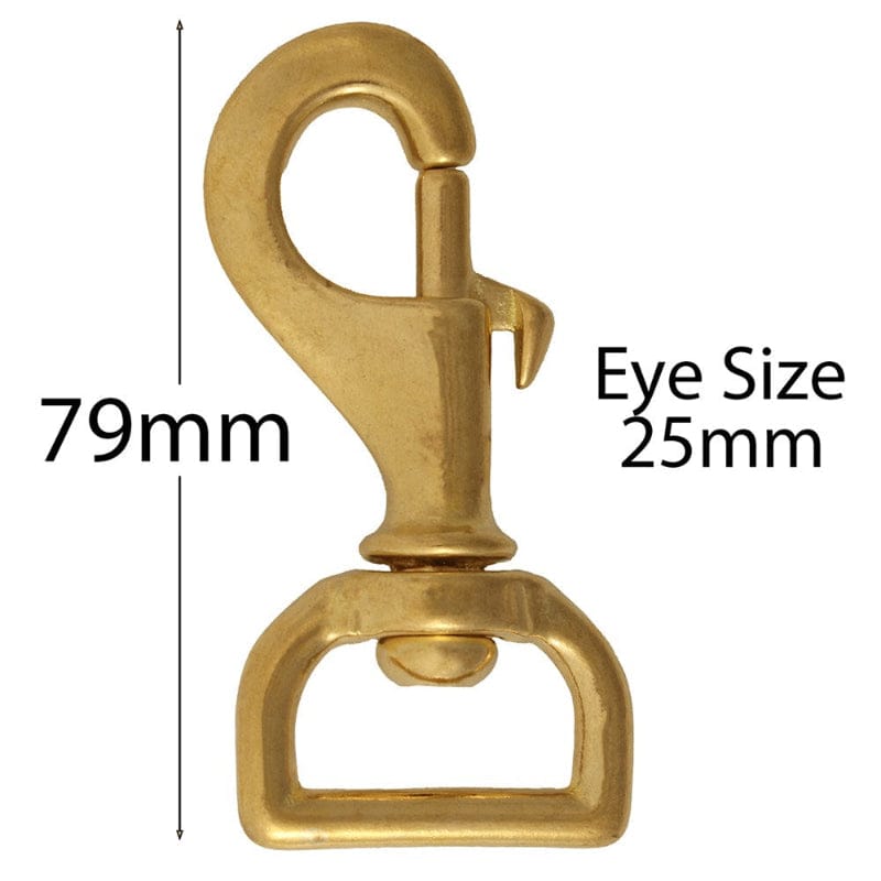 Saddlery Trading Company Hardware Brass Snaphook Flat Swivel