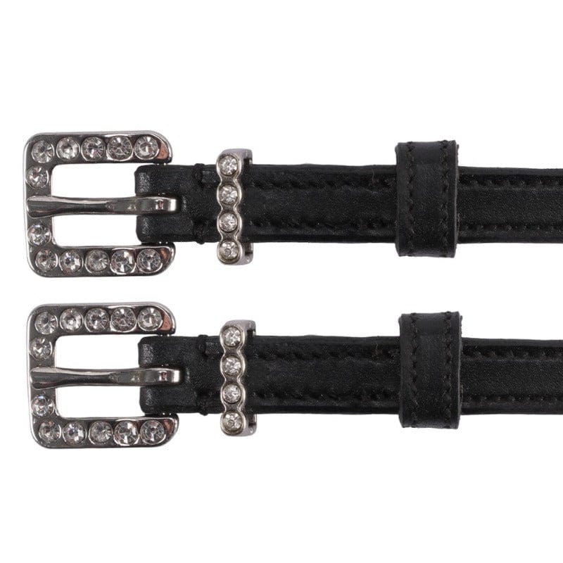 Saddlery Trading Company Spur Straps Black English Spur Straps with Bling (SPS3455)