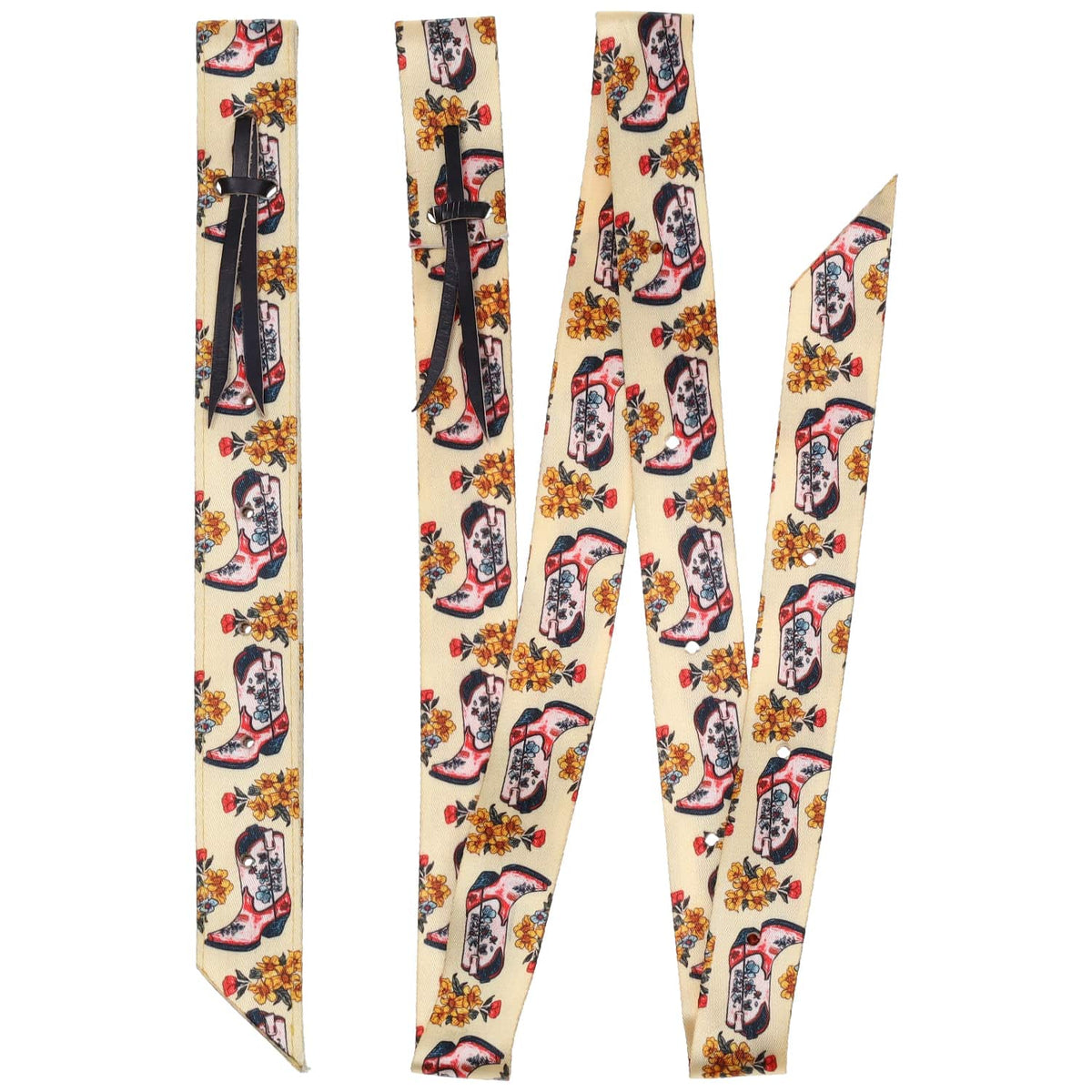 Showman Girth Accessories Boots in Bloom Showman Latigo Set