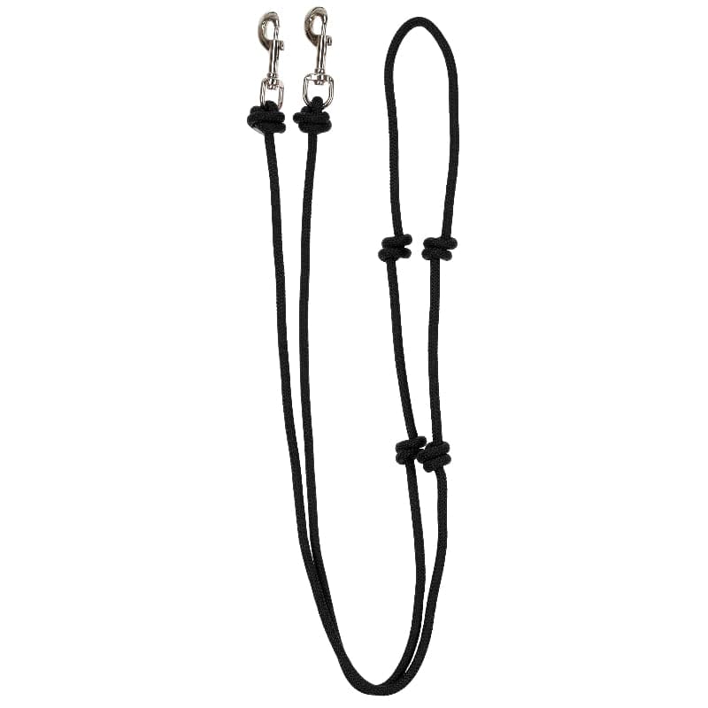 Showman Reins Black Showman Reins Knotted Barrel