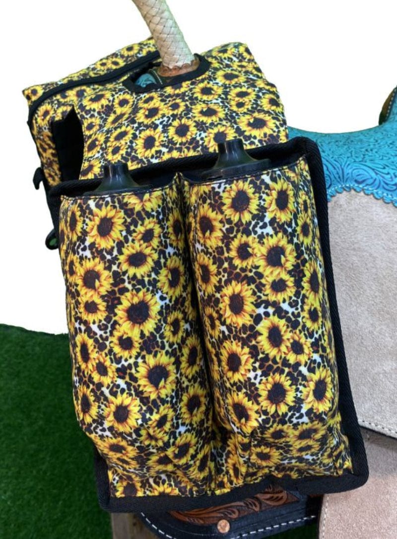 Showman Saddle Accessories Sunflower/Cheetah Showman Horn Bag Nylon Printed