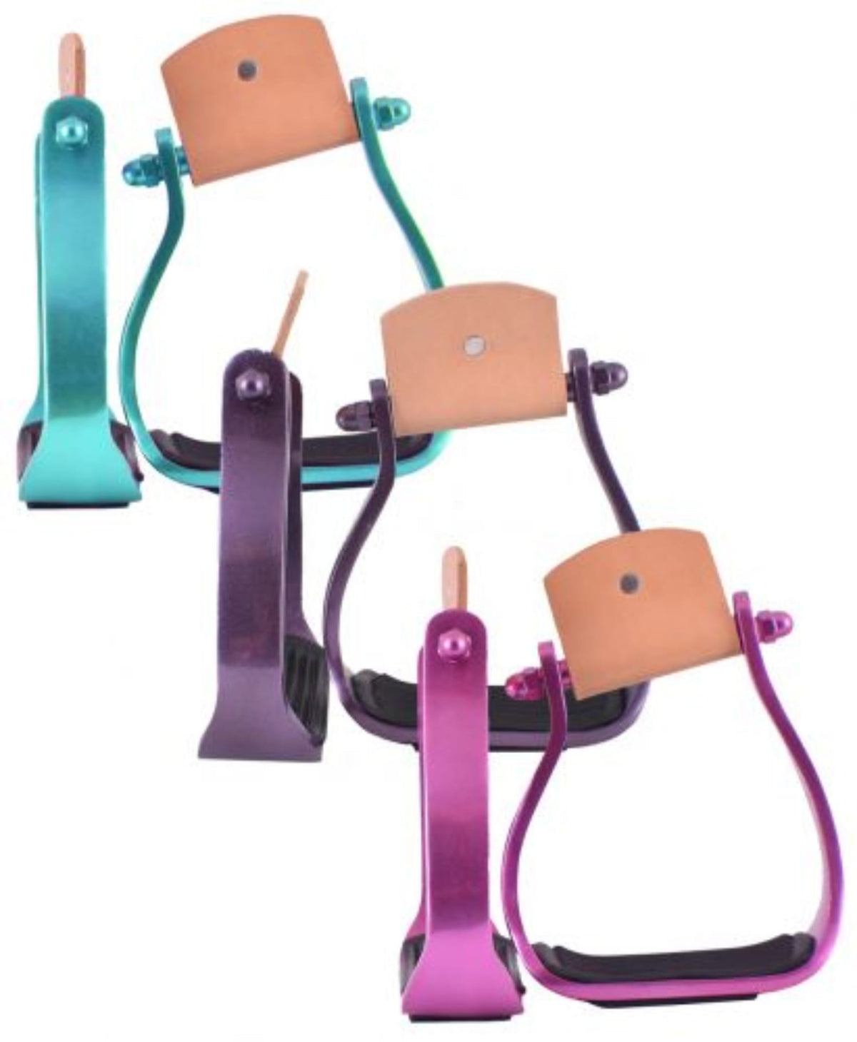 Showman Stirrups Showman Oxbows Angled Aluminium