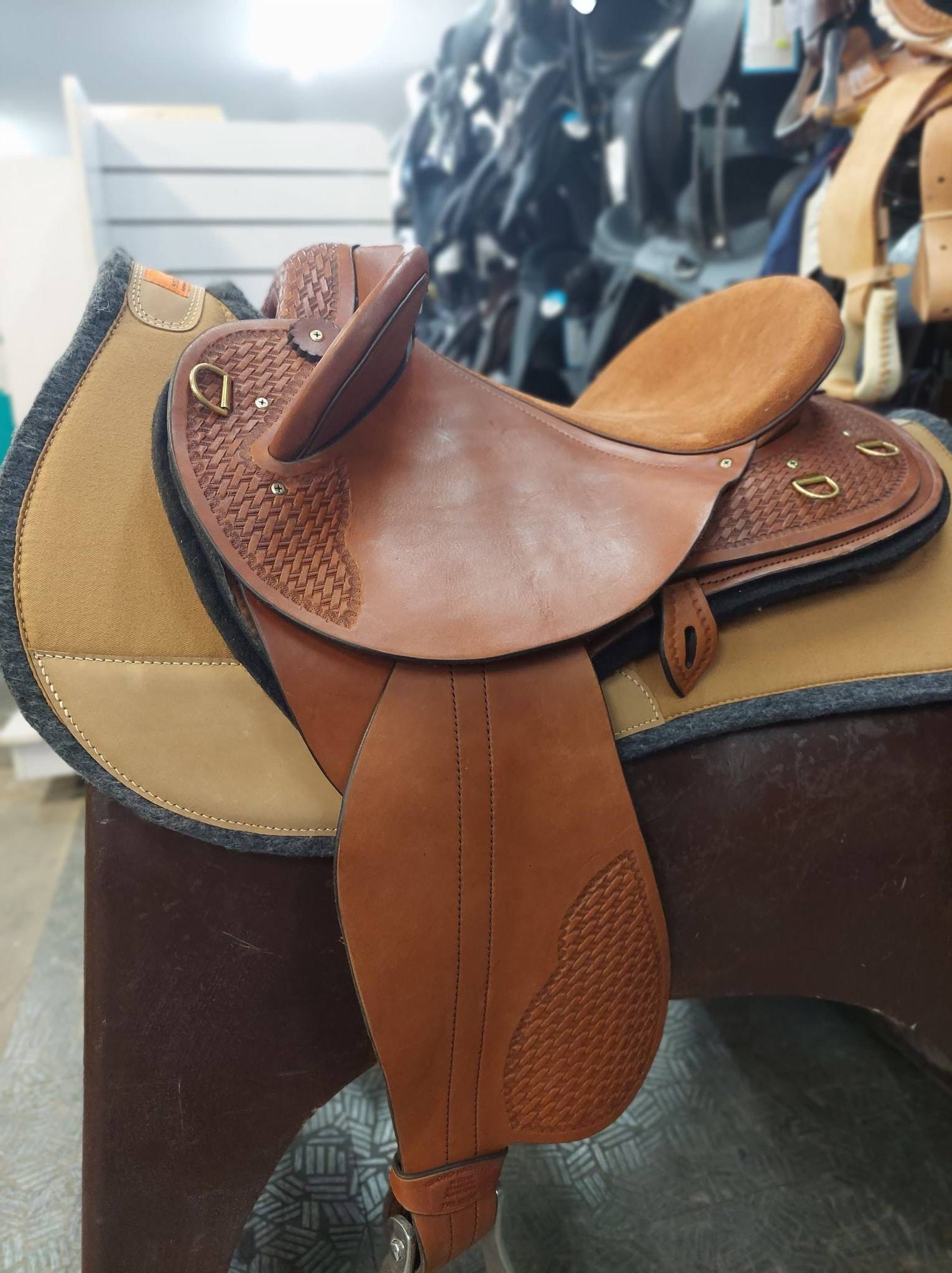 Southern Cross Saddles Southern Cross Competition Half Breed Saddle with Basket Weave Stamp