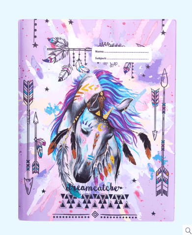 Spencil Back to School Spencil Exercise Book Cover Dreamcatcher Horse
