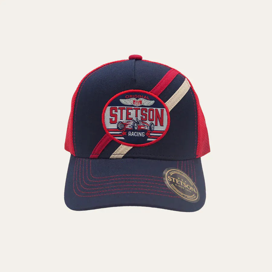 Stetson Caps Navy Stetson Cap Kids Vintage Racing Trucker