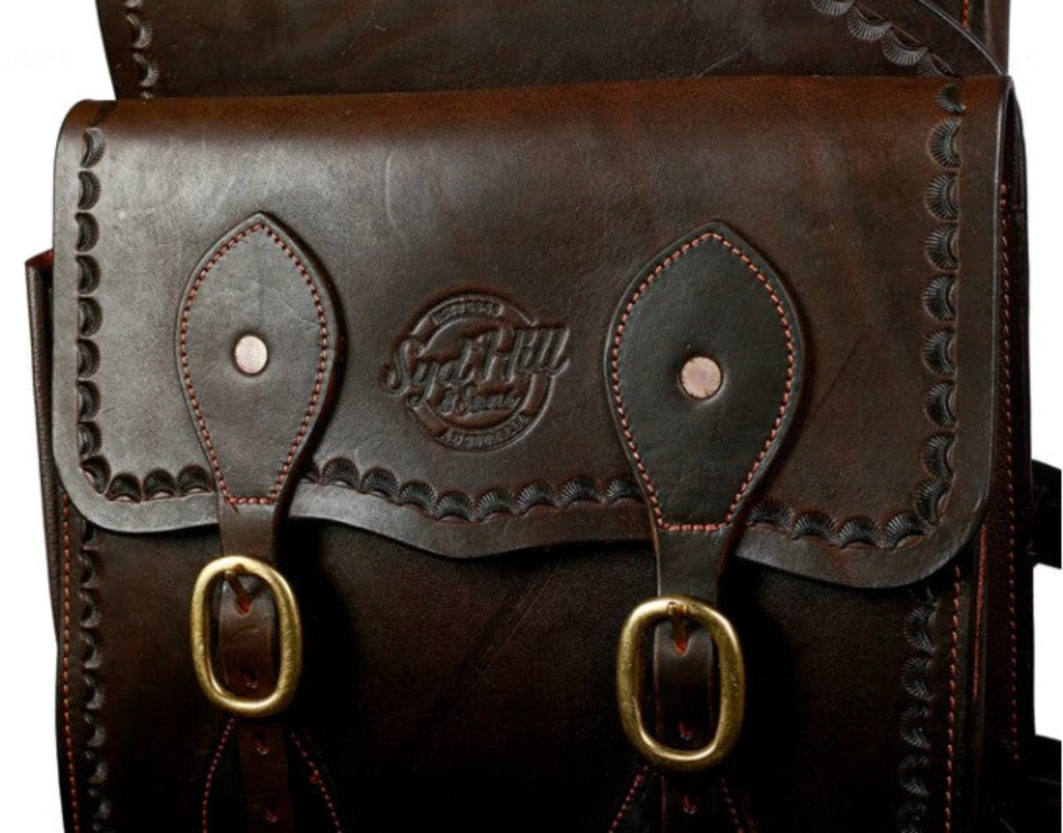 Syd Hill Saddle Accessories Havana Brown Syd Hill Saddle Bag Double