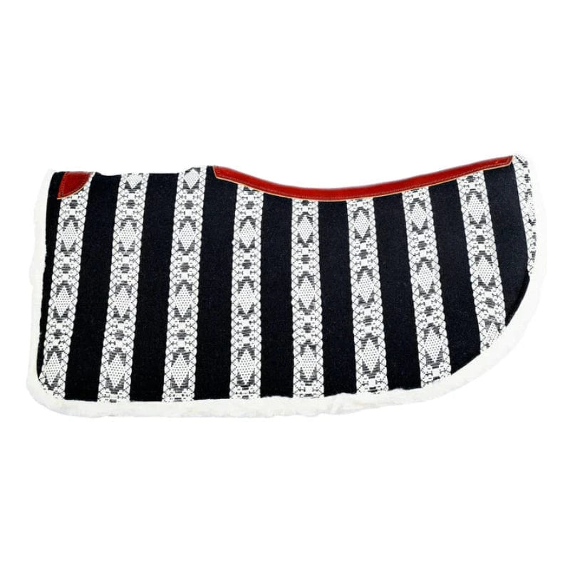 Syd Hill Saddle Pads Western 30x32 / Black/White Stripe Syd Hill Saddle Pad Contoured Fleece