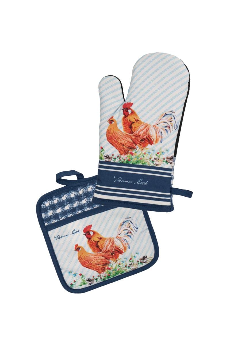 Thomas Cook Gifts & Homewares Navy/White Thomas Cook Oven Mitt & Pot Holder Set