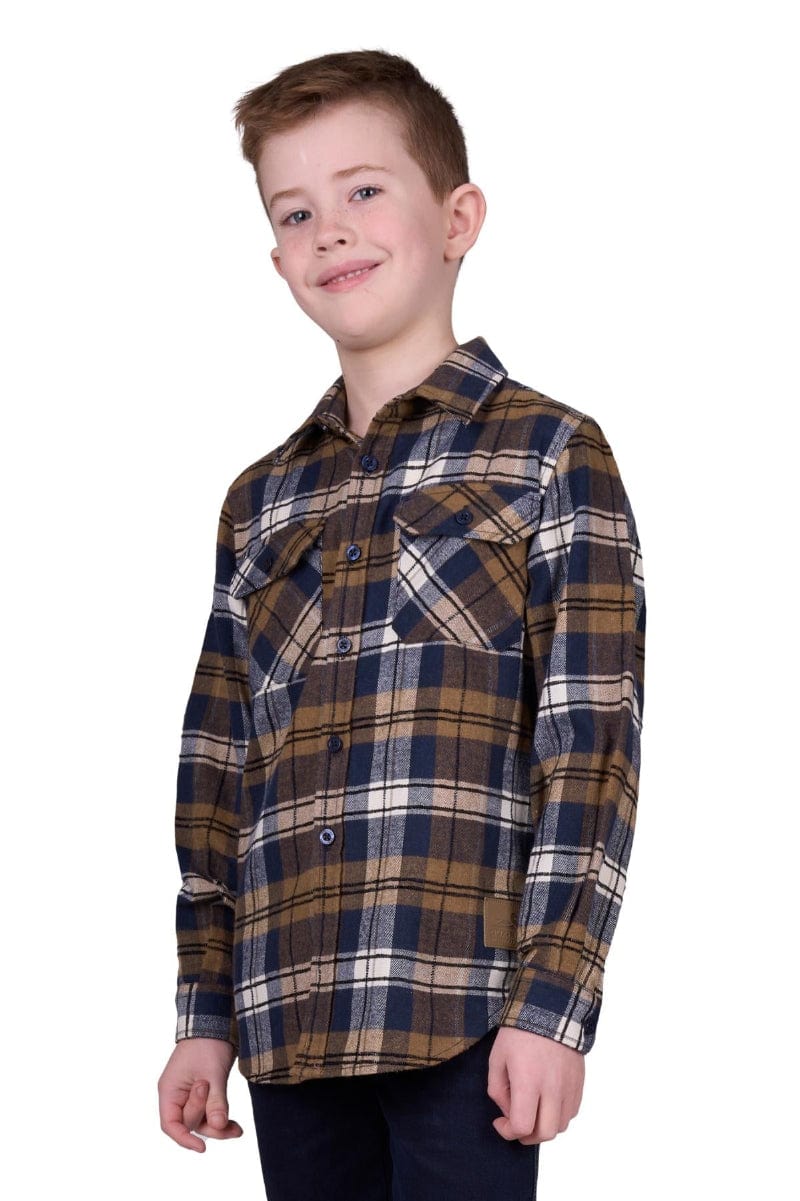 Thomas Cook Kids Shirts 02 / Black/Tan Dux-Bak Kids Halton Long Sleeve Thermal Shirt