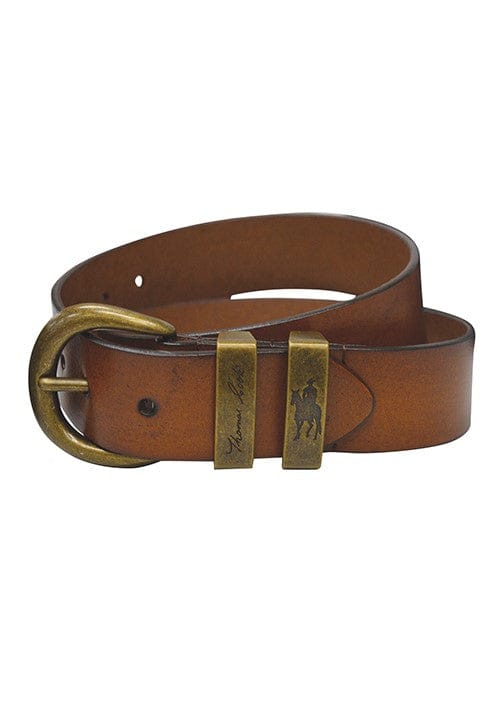 Thomas Cook Mens Belts M / Camel Thomas Cook Brass Twin Keeper Belt Tan