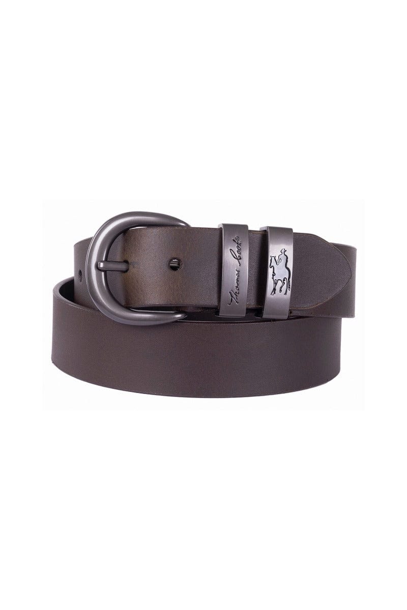 Thomas Cook Mens Belts XS / Chocolate Thomas Cook Belt Gunmetal Twin Keeper (TCP1942BEL)