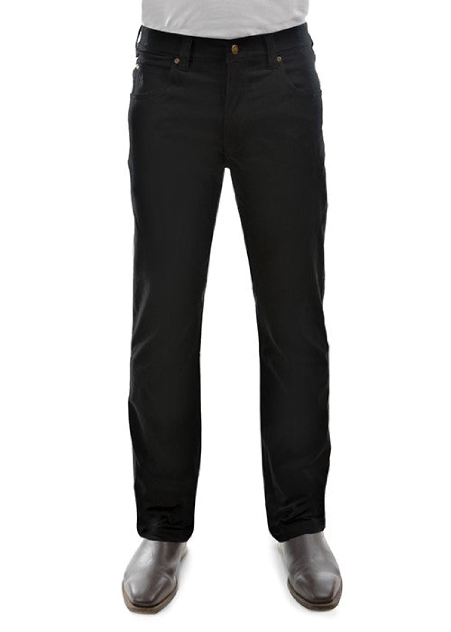 Thomas Cook Mens Jeans 30x32 / Black Thomas Cook Moleskins Mens Stretch Comfort Waist
