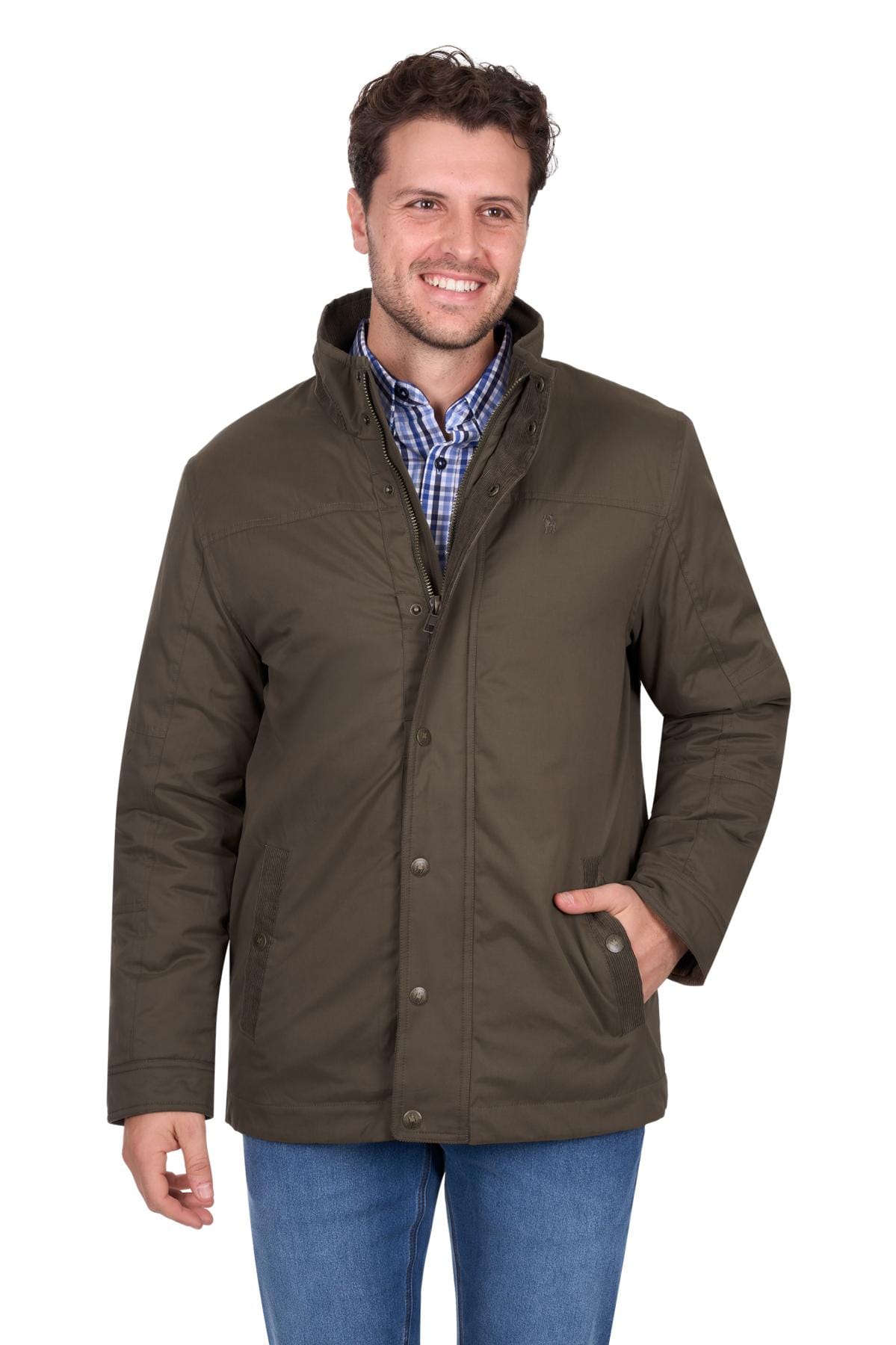 Thomas Cook Mens Jumpers- Jackets - Vests M / Khaki Thomas Cook Jacket Mens Matt