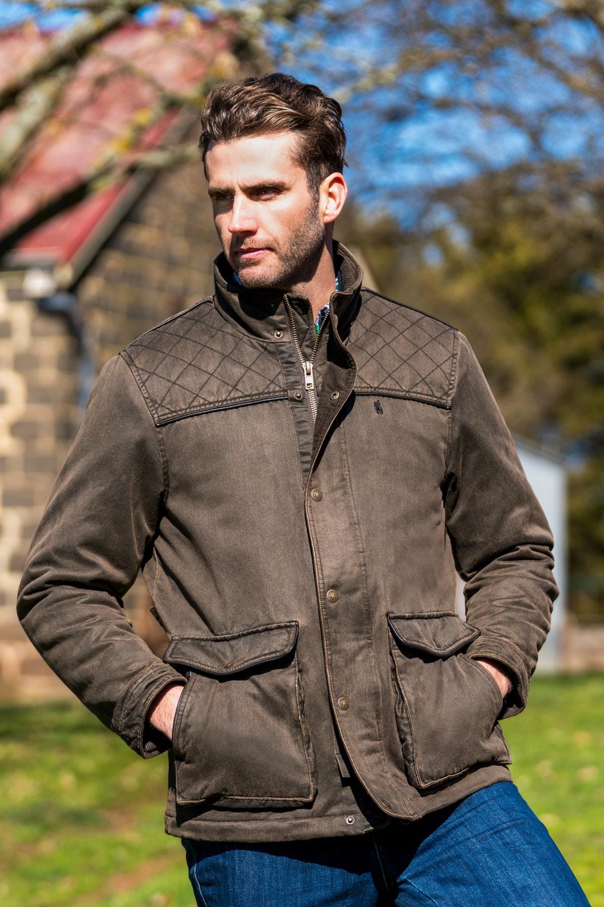 Thomas Cook Mens Jumpers- Jackets - Vests S / RUSTIC MULCH Thomas Cook Jacket Mens Marcus