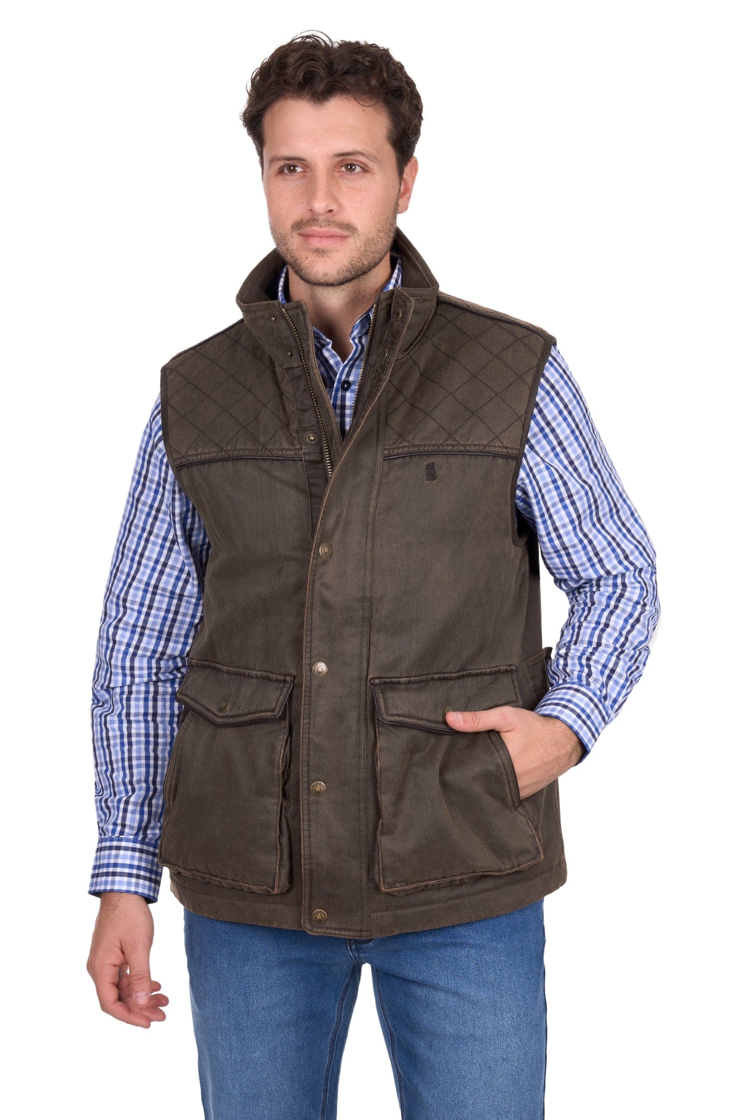 Thomas Cook Mens Jumpers- Jackets - Vests S / RUSTIC MULCH Thomas Cook Vest Marcus