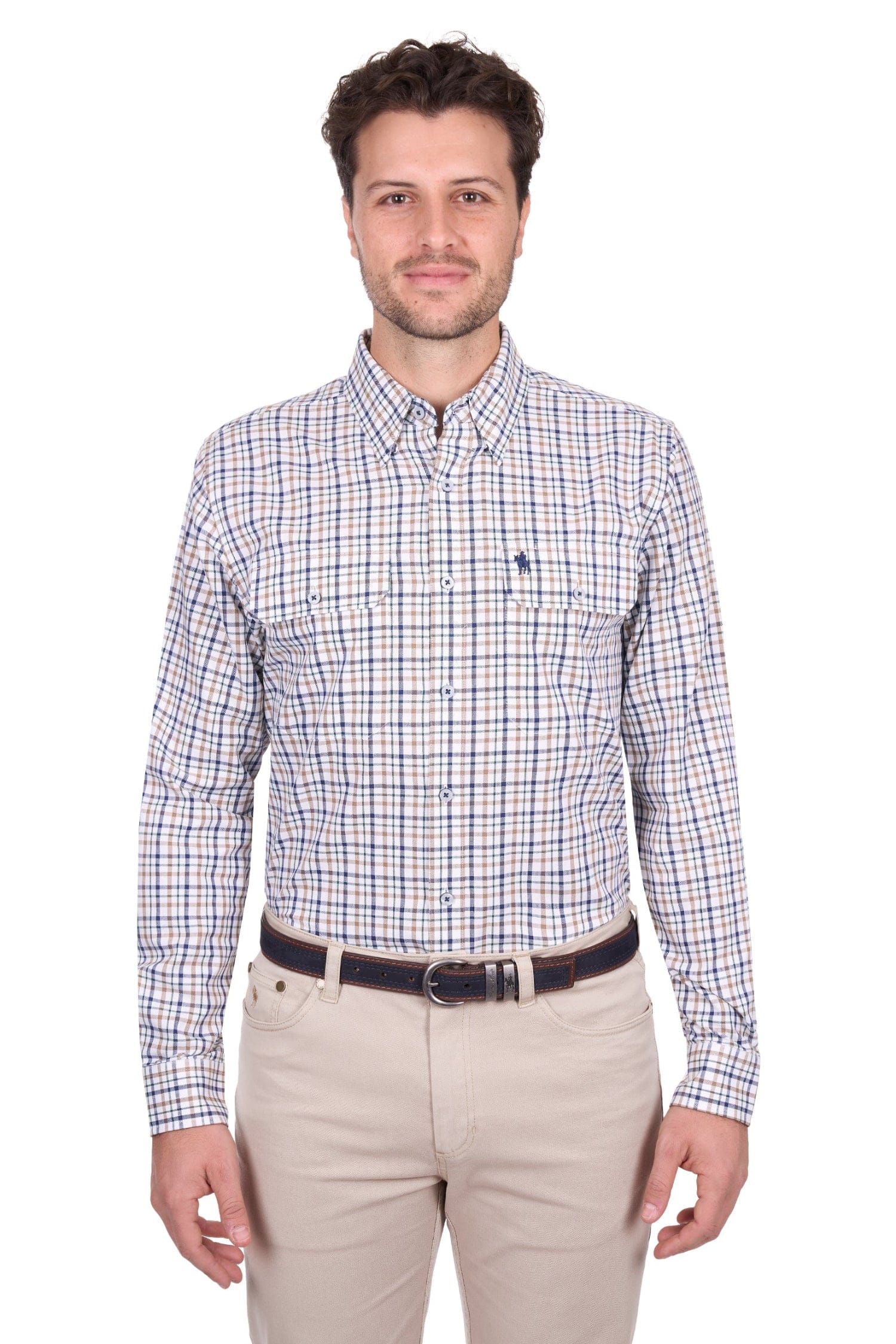 Thomas Cook Mens Shirts M / Navy/Green Thomas Cook Shirt Mens Chad