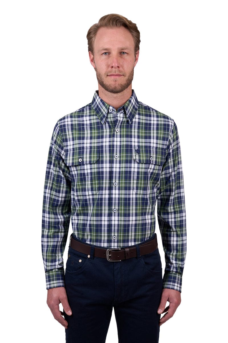 Thomas Cook Mens Shirts M / Navy/Green Thomas Cook Shirt Mens Shane