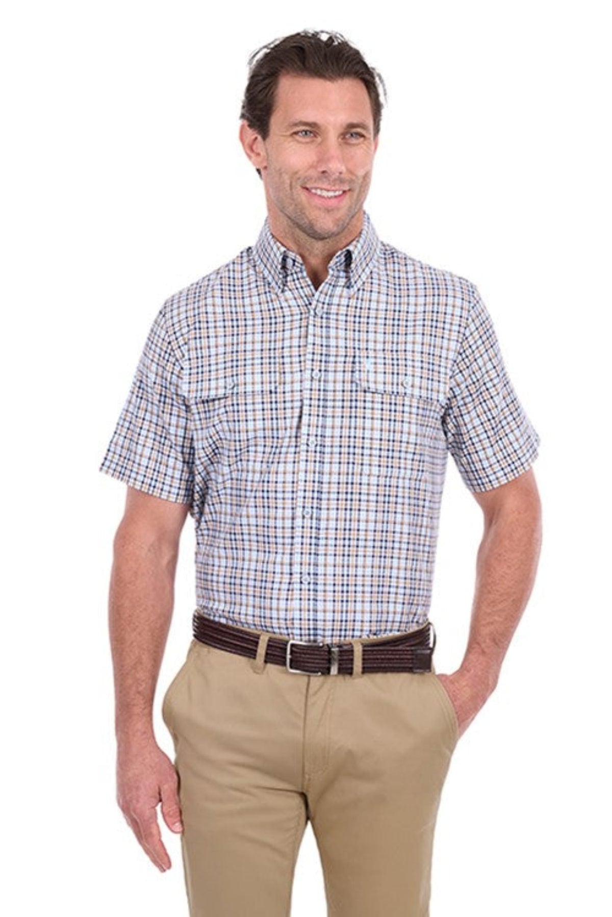 Thomas Cook Mens Shirts M / Navy/Tan Thomas Cook Shirt Mens Ted