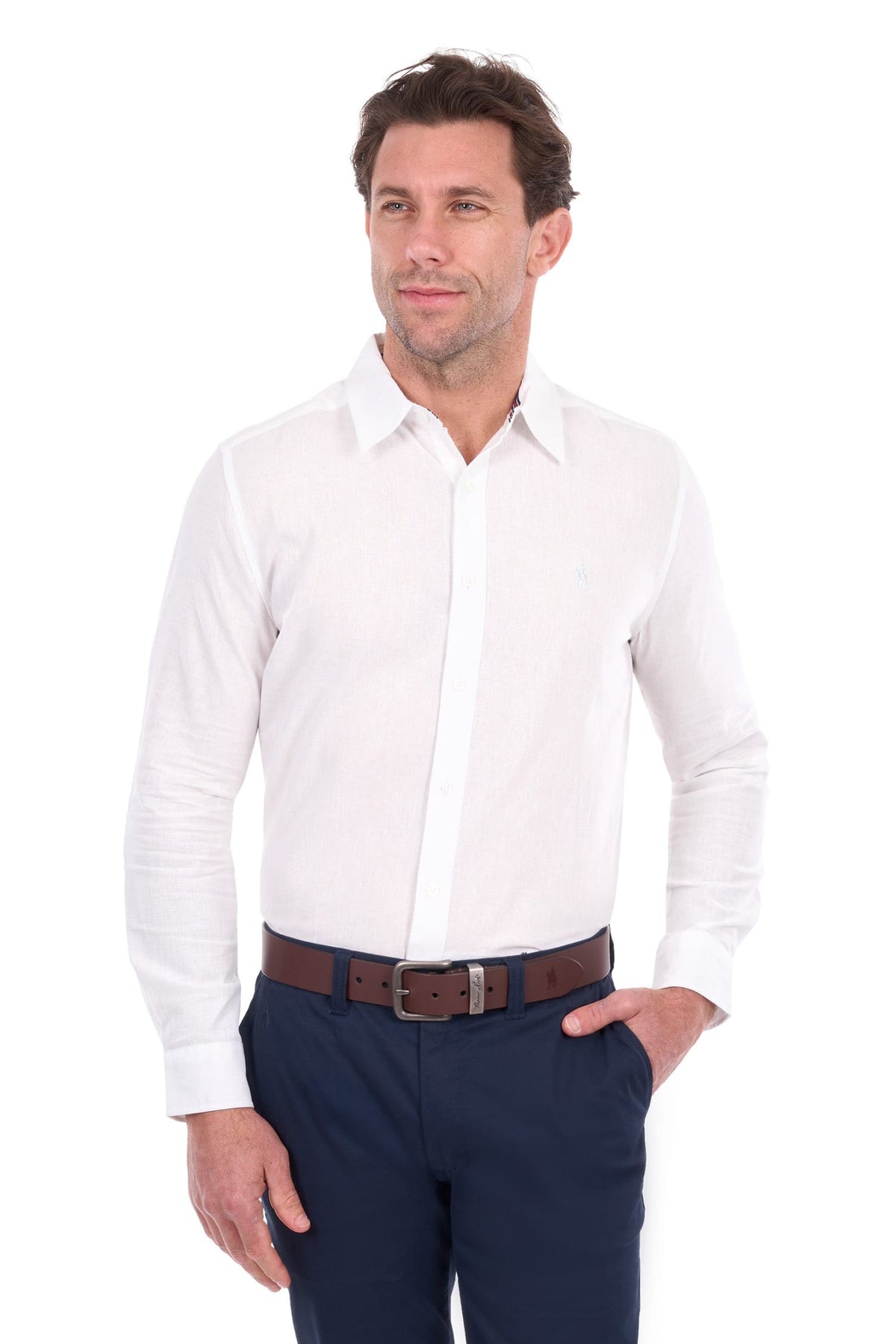 Thomas Cook Mens Shirts M / White Thomas Cook Shirt Mens Linen